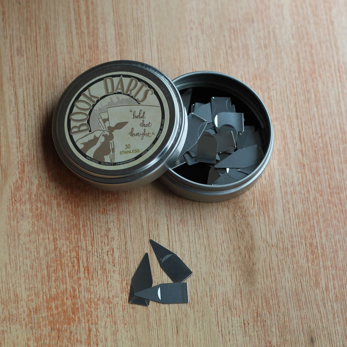 Book Darts Page Markers Tin of 30