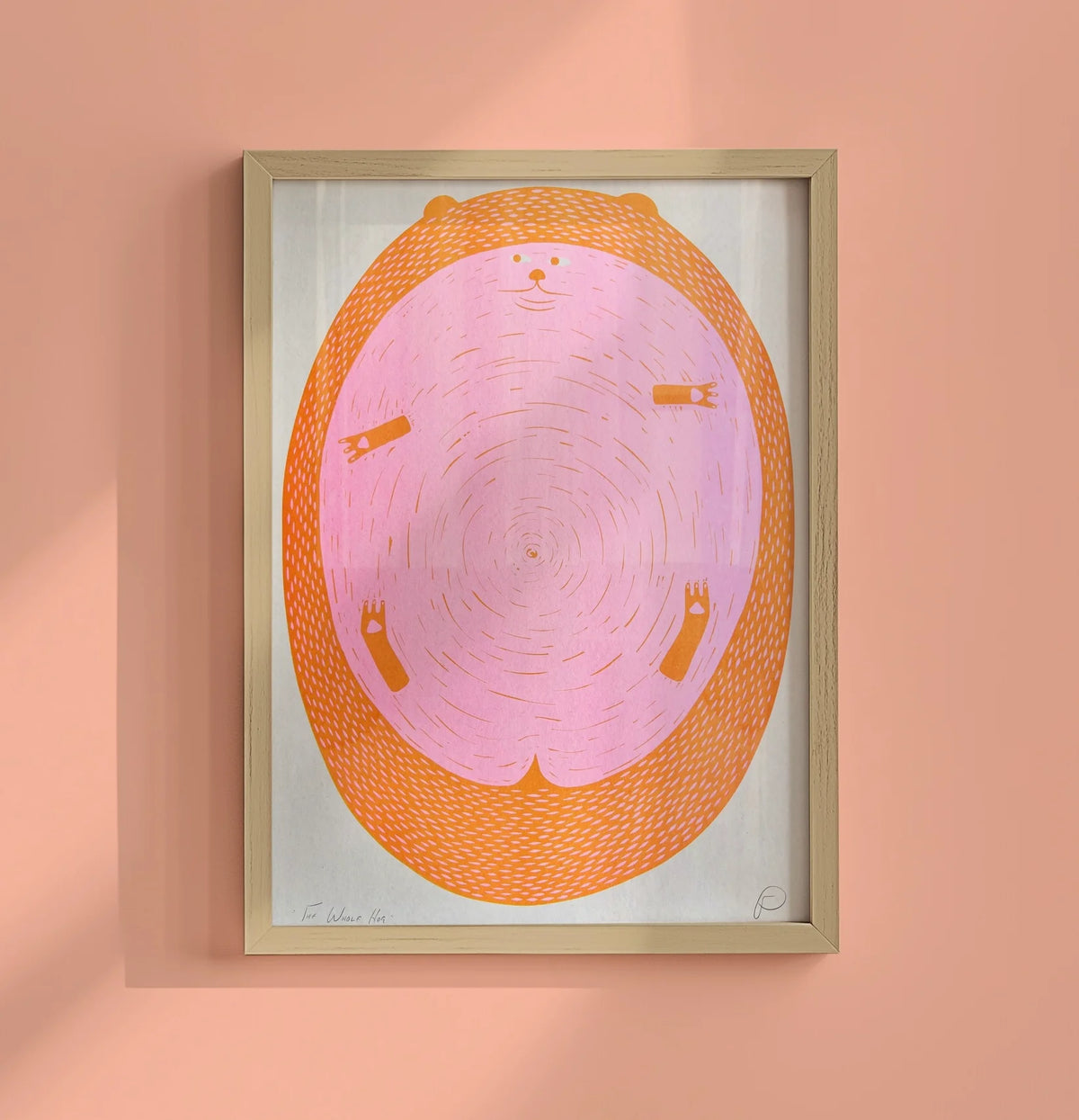 "The Whole Hog" A3 Art Print