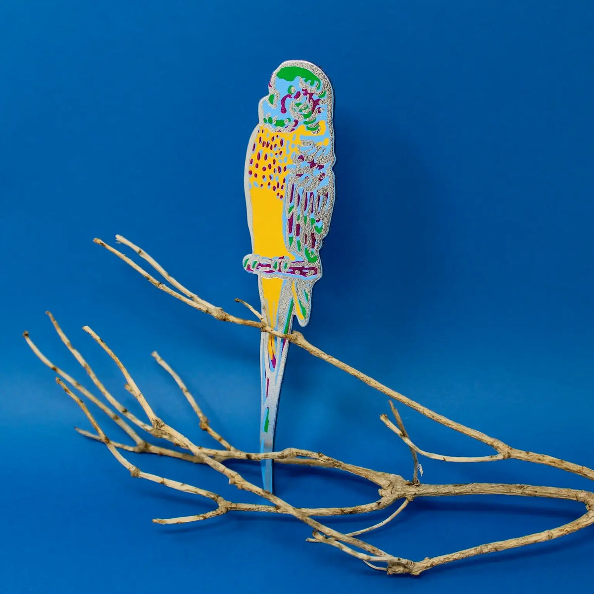 Budgie Leather Bookmark