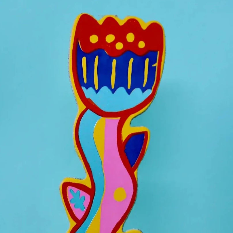 Tulip Leather Bookmark