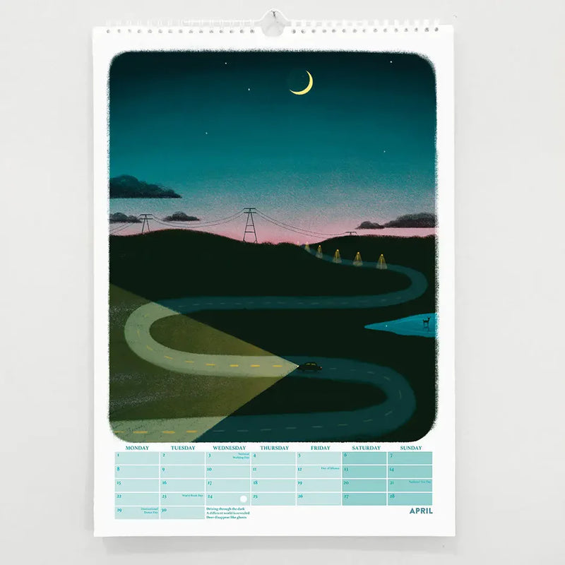 Jade Fisher - Calendar for Introverts - 2025 A3 Wall Calendar