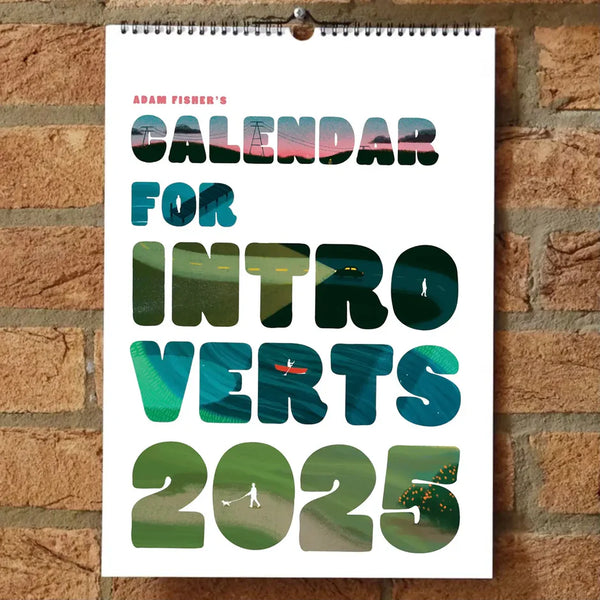 Jade Fisher - Calendar for Introverts - 2025 A3 Wall Calendar