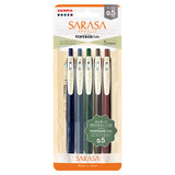 Zebra Sarasa Clip 0.5mm Gel Pen Vintage 5 Pack