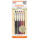 Zebra Sarasa Clip 0.5mm Gel Pen Vintage 5 Pack