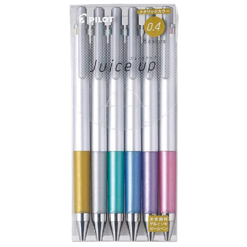 Pilot Juice Up 0.4mm Gel Pen Pack of 6 Metallic Colours