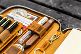 Galen Leather Zippered Hobonichi Cousin A5 Planner Folio