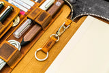 Galen Leather Zippered Hobonichi Cousin A5 Planner Folio