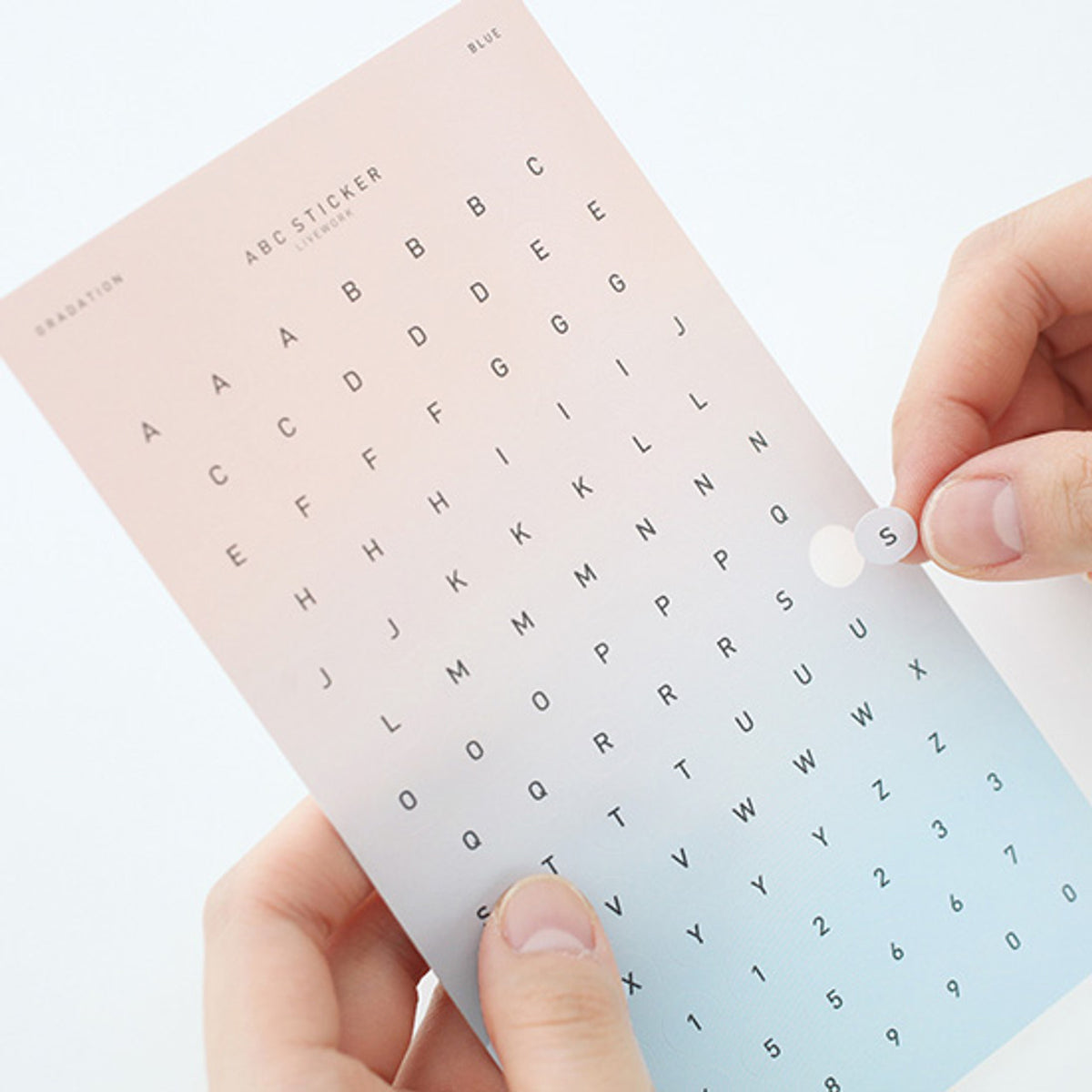 Livework Alphabet Stickers Blue Gradation
