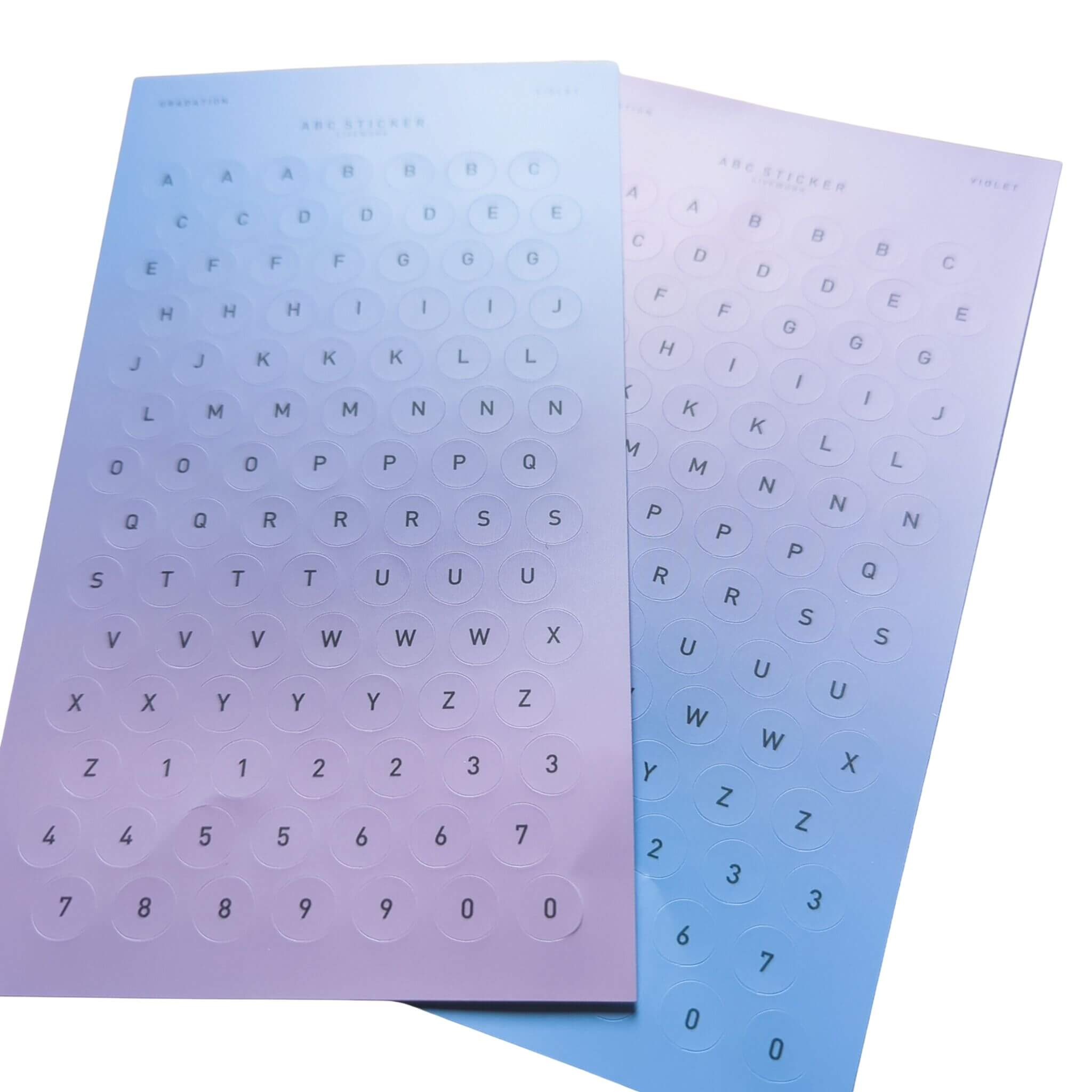 Livework Alphabet Stickers Violet Gradation, $2.85