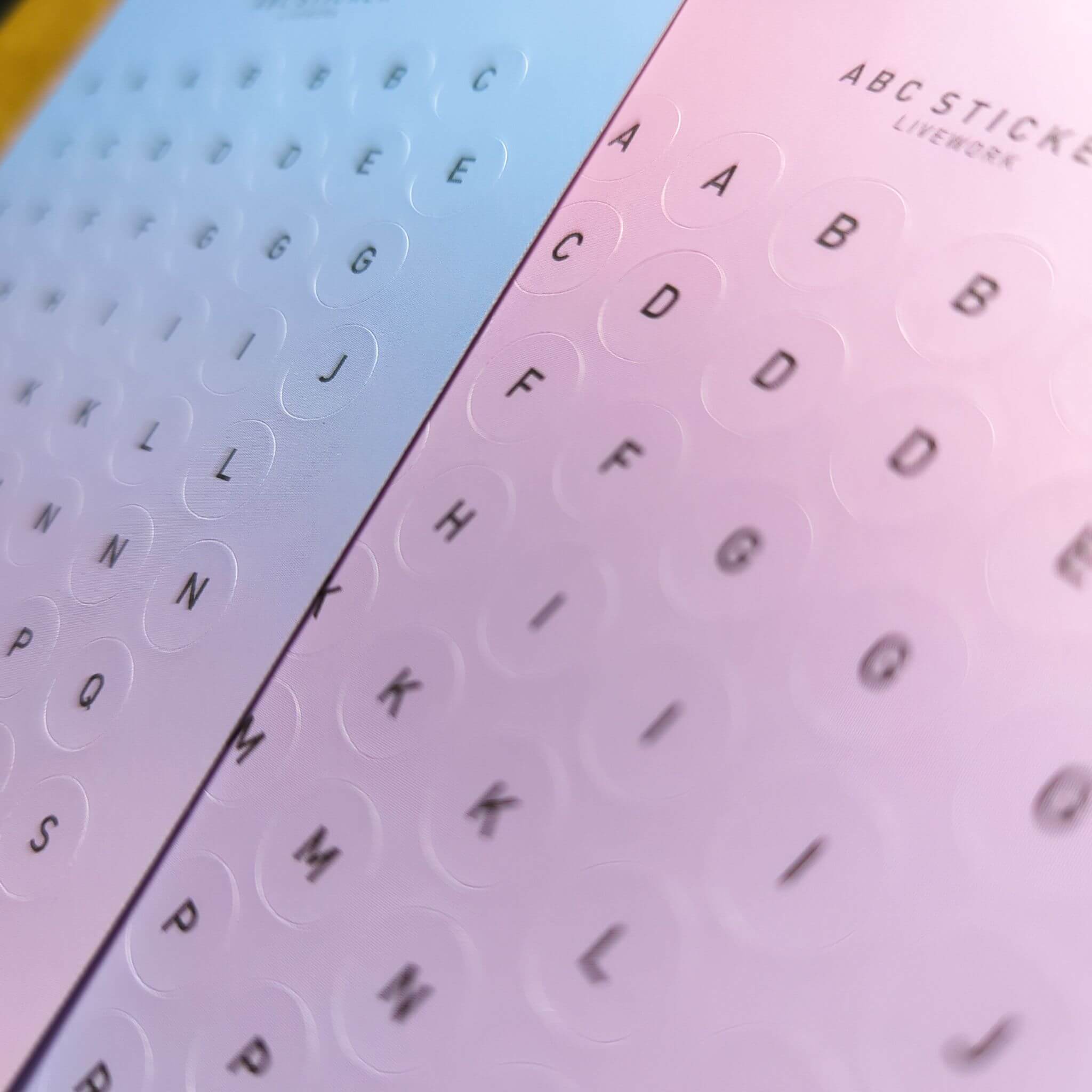 Livework Alphabet Stickers Violet Gradation, $2.85