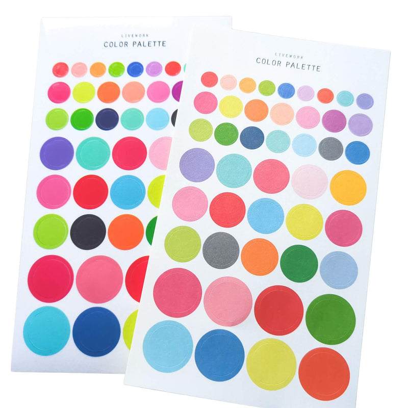 Livework Color Palette Stickers - Circle