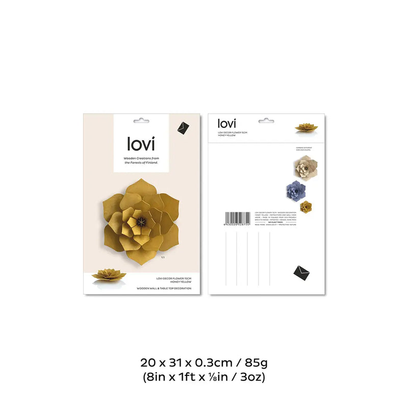 Lovi Decor Flower 15cm - 3D Wooden Decoration