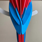 Lovi Parrot 26cm - Red Scarlet Macaw - 3D Wooden Figure