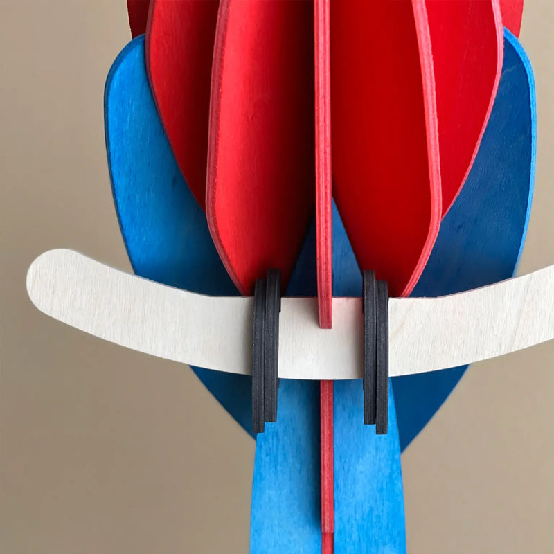 Lovi Parrot 26cm - Red Scarlet Macaw - 3D Wooden Figure