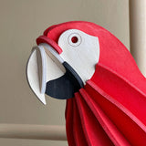 Lovi Parrot 26cm - Red Scarlet Macaw - 3D Wooden Figure