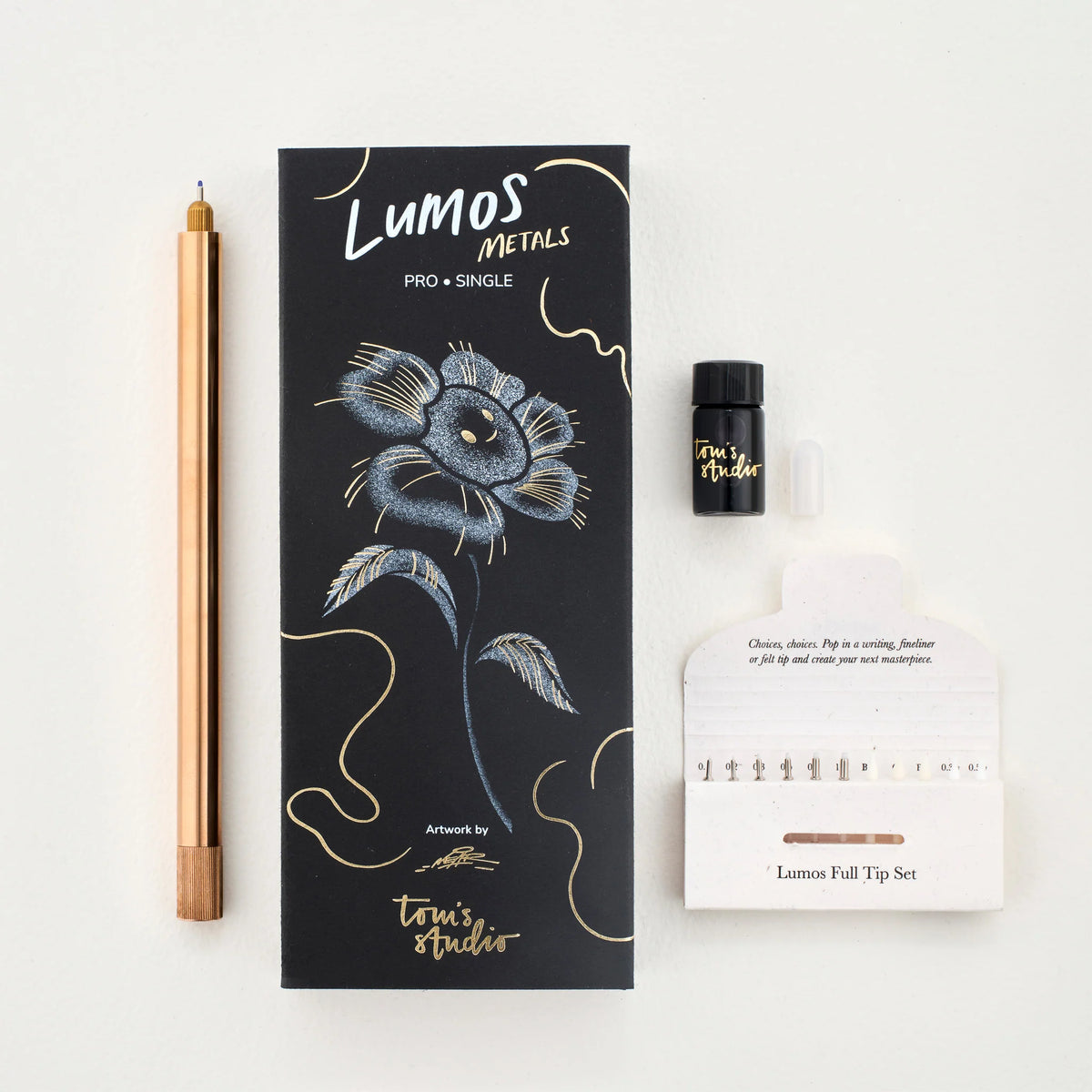 Tom's Studio The Lumos Pro Refillable Single Tip Pen - Bronze
