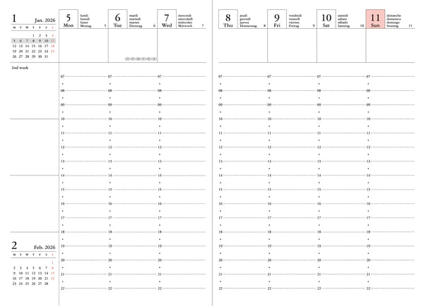 Mark's 2026 A6 Mid Storage Weekly Diary