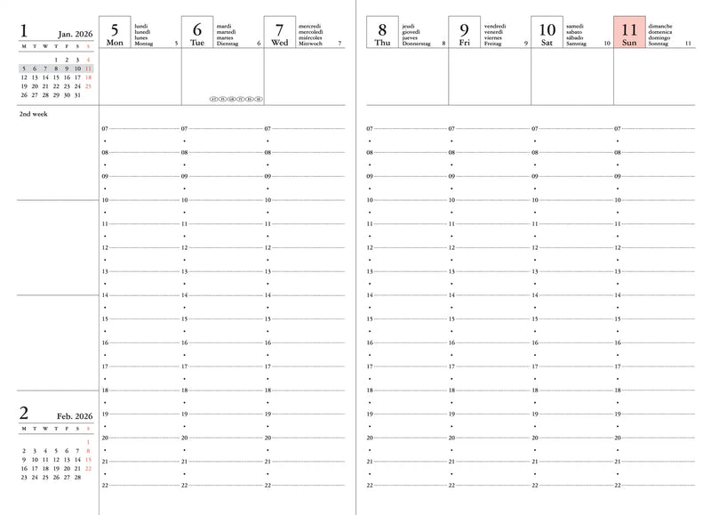 Mark's 2026 A6 Mid Storage Weekly Diary