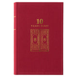 Midori 10 Year Diary Red