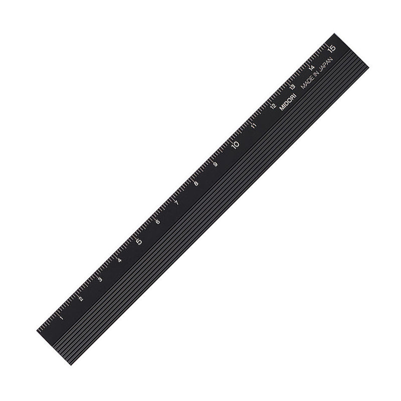 Midori Aluminium Ruler 15cm - Black, £5.95