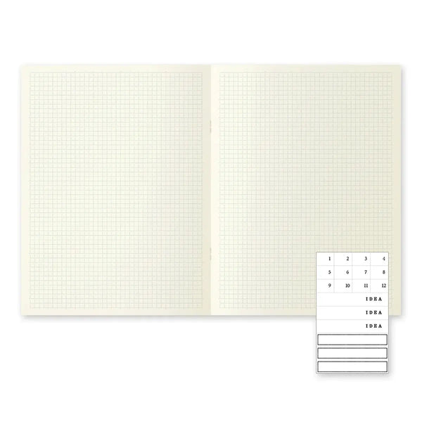 Midori MD Notebook Light A4 Grid 3 pack