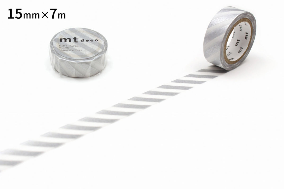 MT Stripe Silver Washi Tape