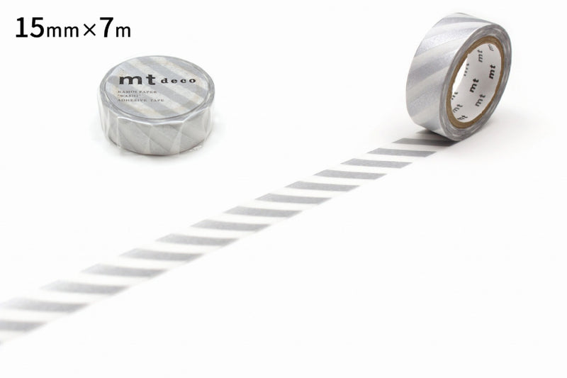 MT Stripe Silver Washi Tape