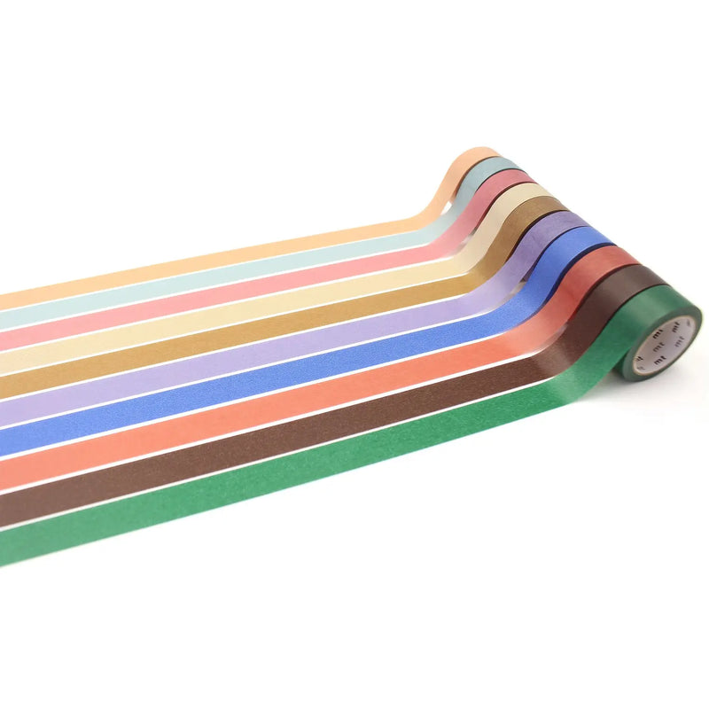 MT Set of 10 Dull Colour Washi Tapes