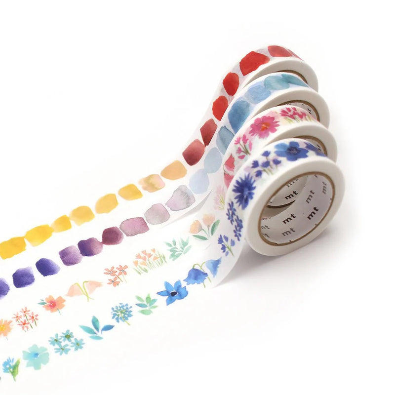 MT 100th Anniversary set of 4 Bluebellgray 15mm Washi Tape