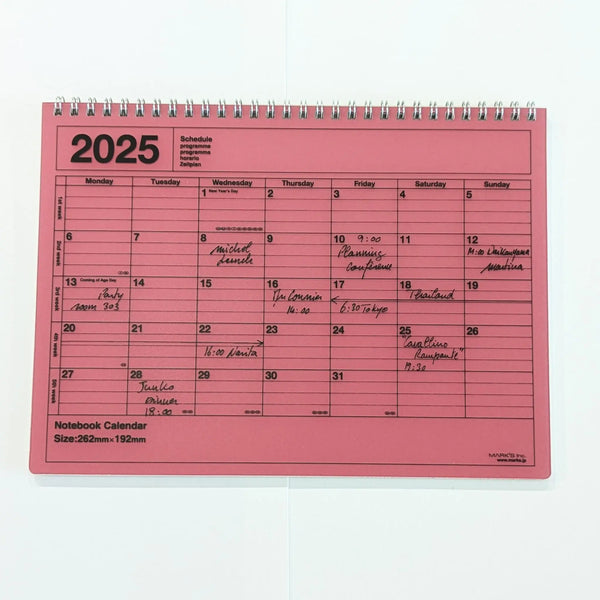 Mark's 2025 Notebook Desktop Calendar Medium