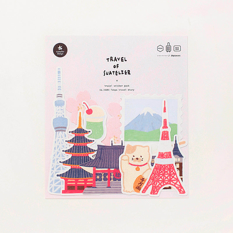 Suatelier Travel Stickers no. 1528 Tokyo Travel Diary