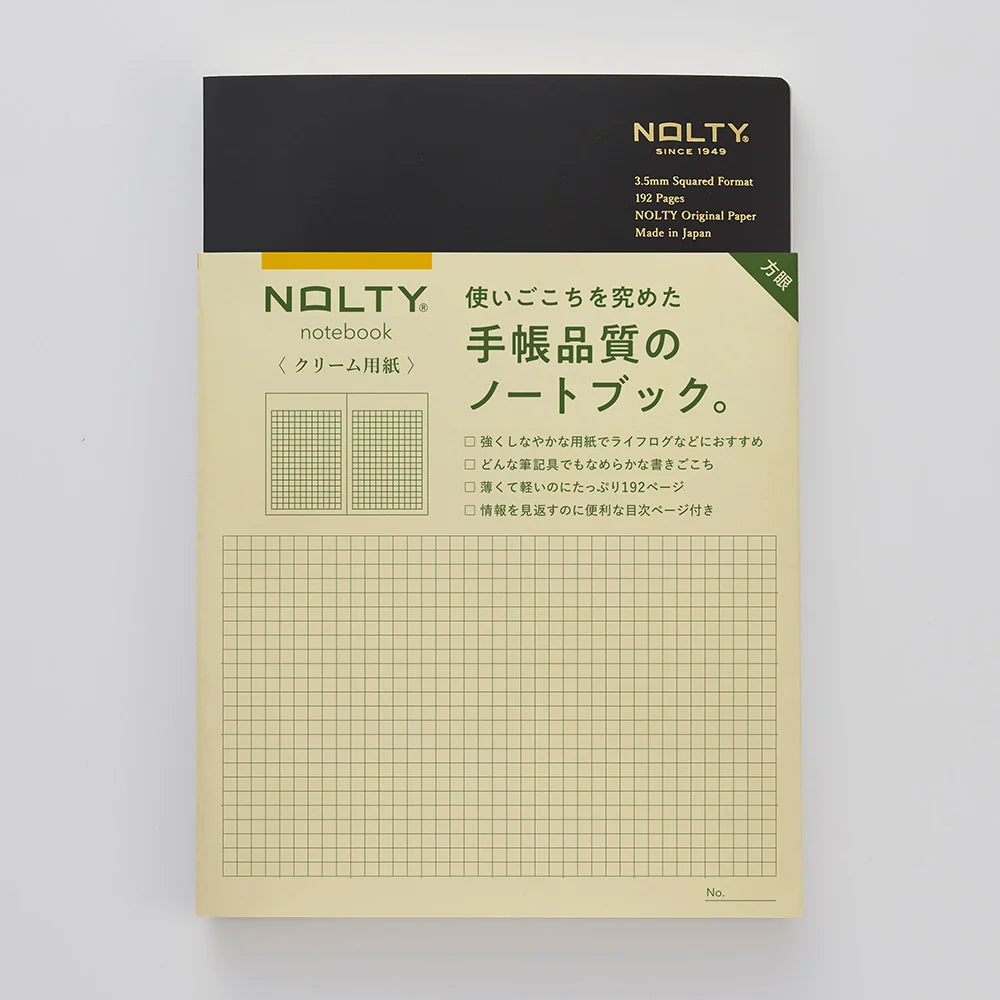 NOLTY A5 Notebook - Grid - Black