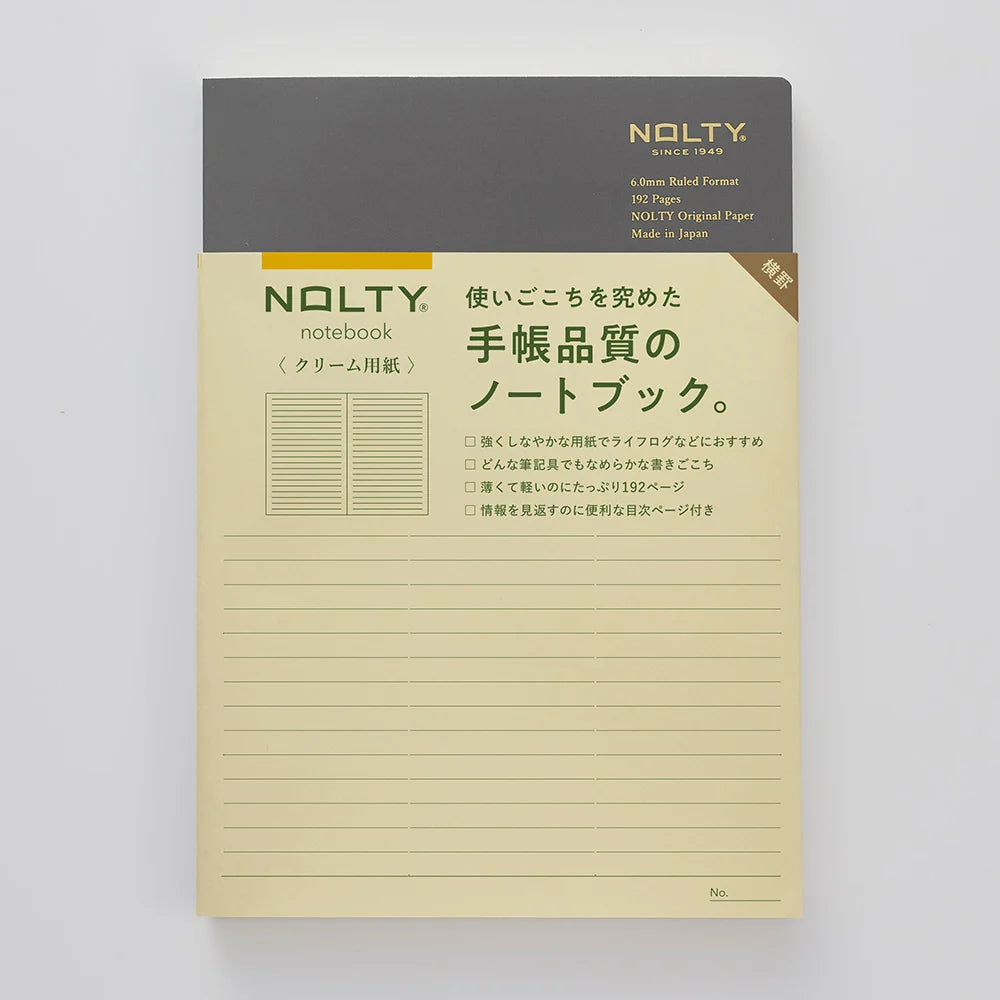 NOLTY A5 Notebook - Ruled - Grey