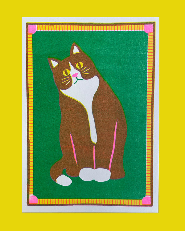 Black Cat A5 Riso Print