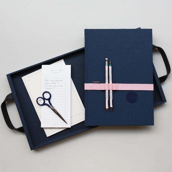 Kartotek Harcover A4 Clothbound Notebook Ruled Blue