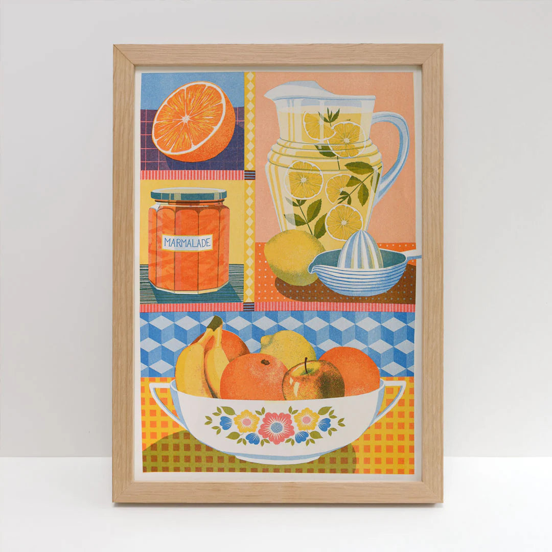 Orange & Lemon- A3 Risograph Print, £25.00