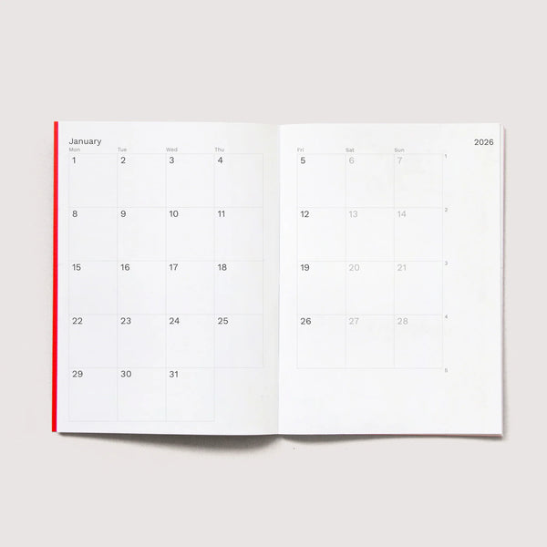 Octagon Design 2026 Mini Monthly Planner A6