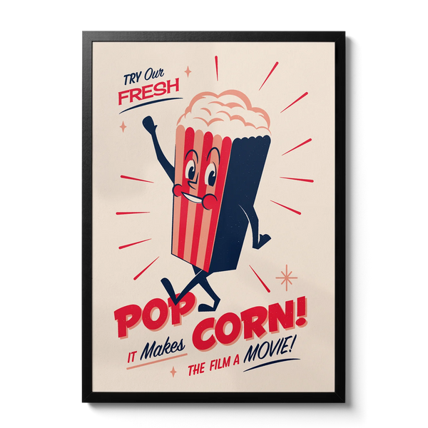 Snack Pack Popcorn A3 Art Print