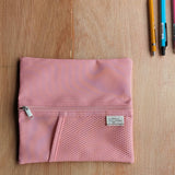 Livework Mesh Pocket Layflat Pencil Case Pink