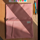 Livework Mesh Pocket Layflat Pencil Case Large - Pink