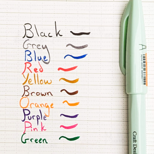Craft Design Technology Brush Sign Pen Various Colours
