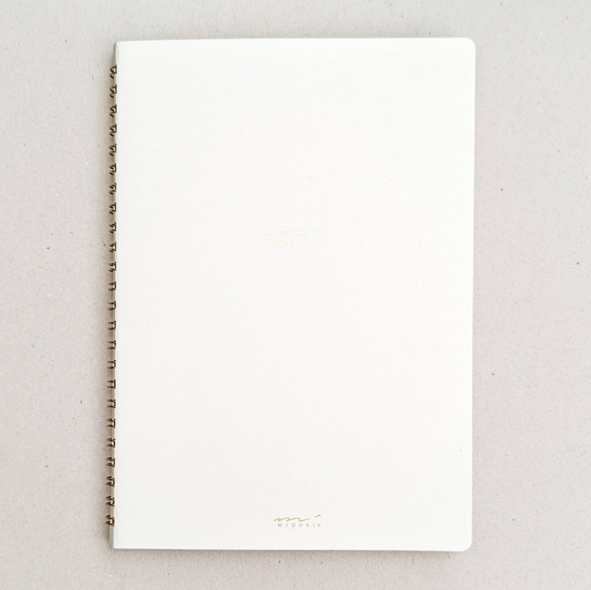 Midori A5 Dot Grid Wirebound Notebook White