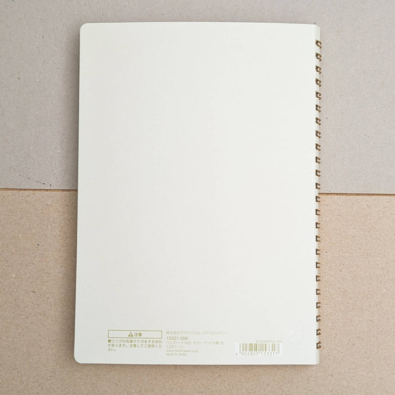 Midori A5 Dot Grid Notebook White, $9.73