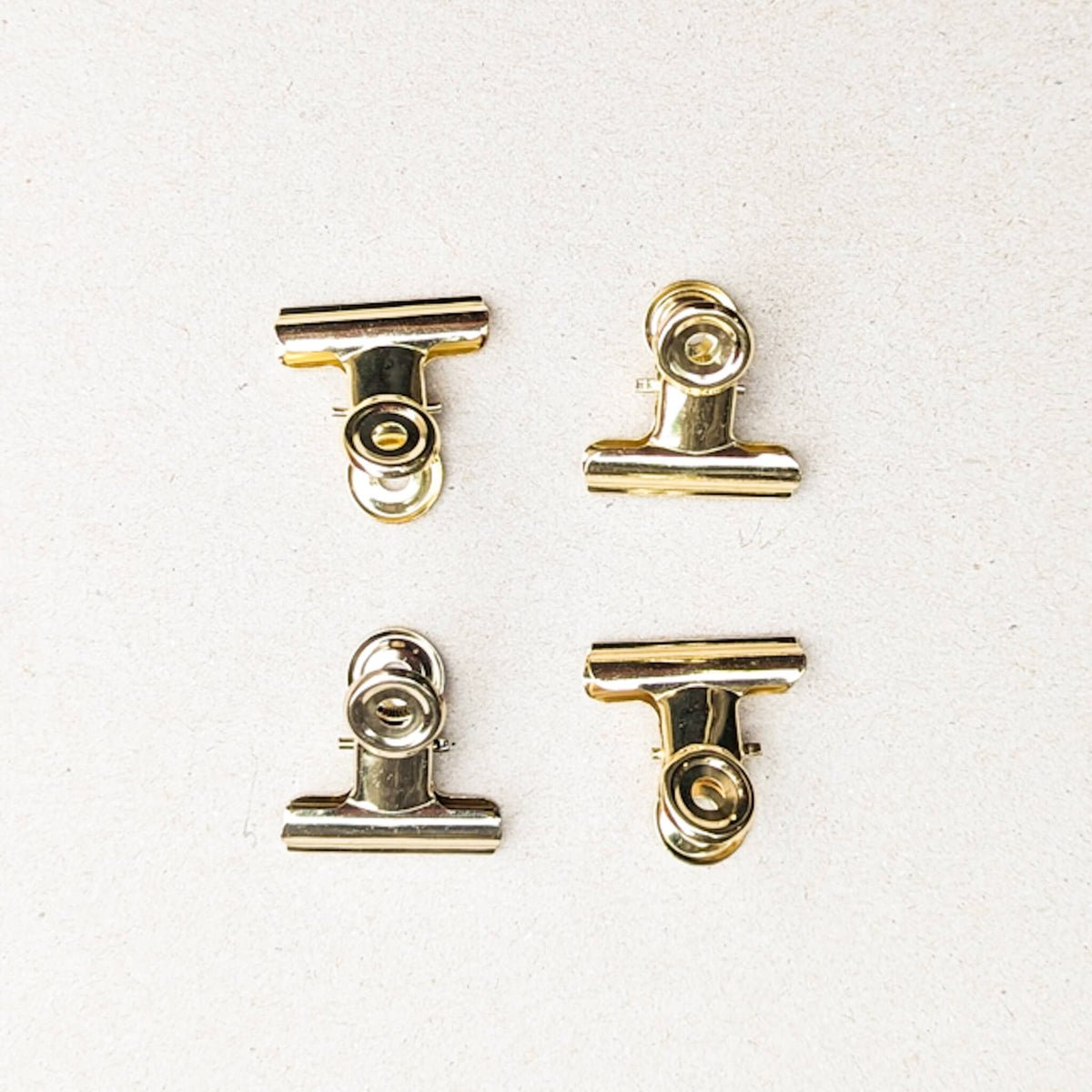 4 Gold Bulldog Clips