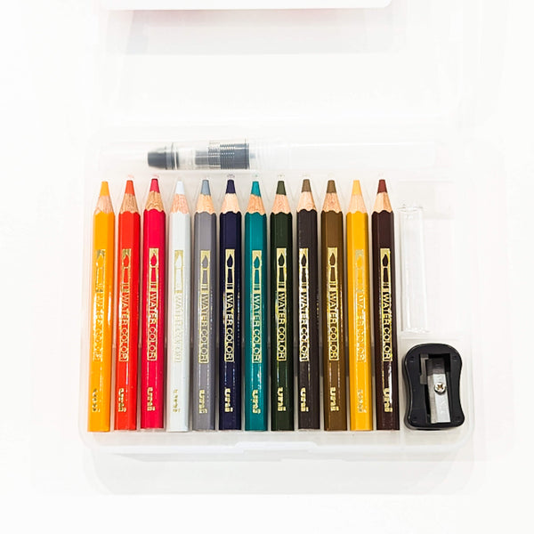Uni Watercolor Mini Pencils Botanical Pocket Set