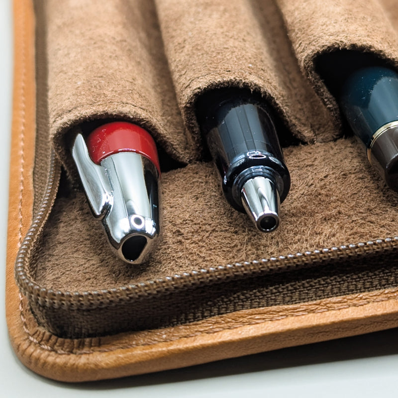 Pilot Pensemble 3 Pen Leather Case Camel Brown