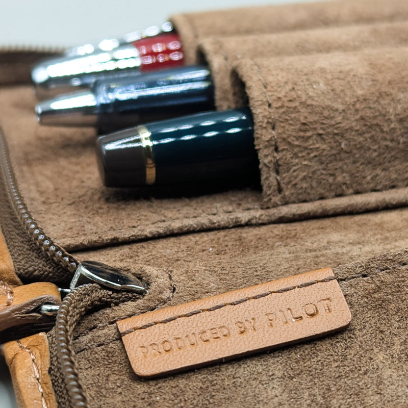 Pilot Pensemble 3 Pen Leather Case Camel Brown