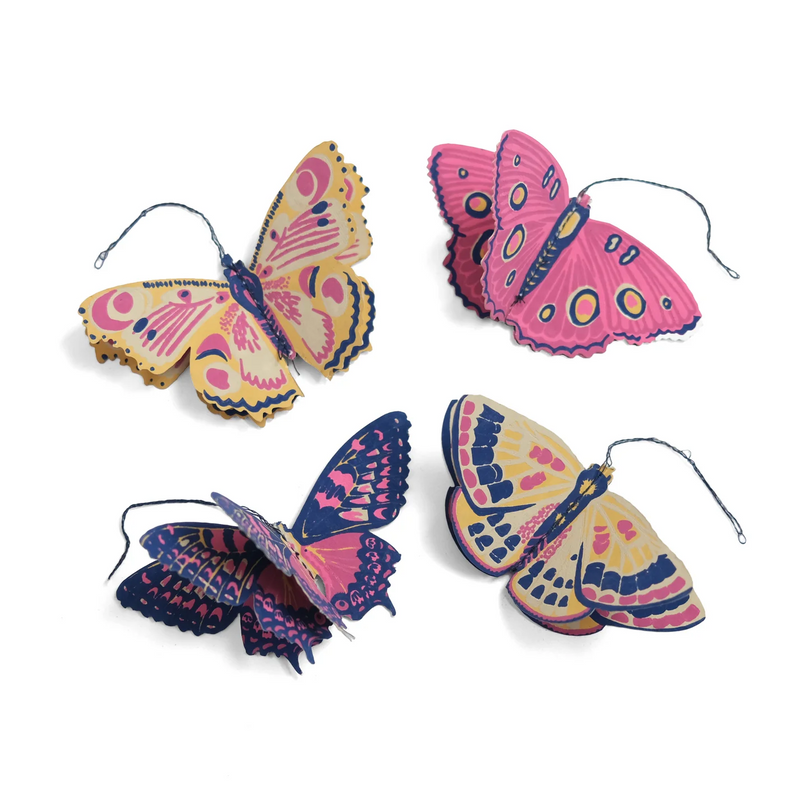 East End Press Butterflies Paper Ornaments