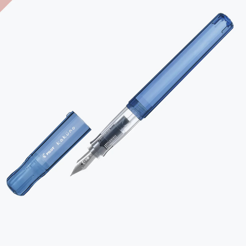 Pilot Kakuno Fountain Pen Transparent Blue Fine - Main Image