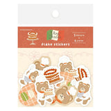 Furukawashiko Viva Italia Flake Stickers - Dessert Bear